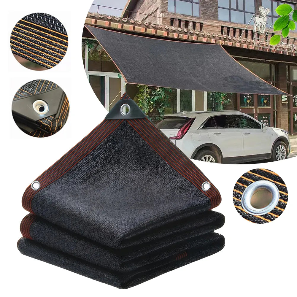 Resistant Garden Sun Shade Netting Durable Mesh Tarp with Grommets Mesh Tarp Black Shade Cloth for Greenhouse Barns Kennel Patio