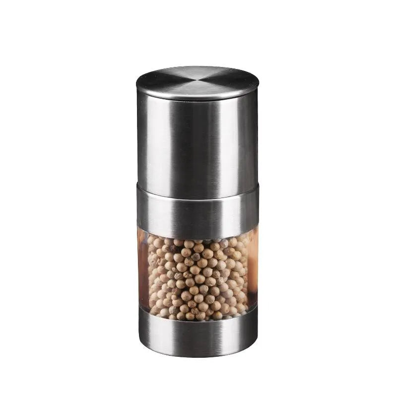 Manual Pepper Mill Salt Shakers One-Handed Pepper Grinder Stainless Steel Spice Sauce Grinders Stick Kitchen Tools