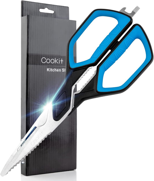 Kitchen Scissors Cookit Kitchen Shears Heavy Duty Stainless Steel Chef Shears Utility Come Apart Food Shears for Chicken Poultry Fish Meat Vegetables