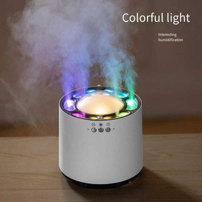 Humidifiers Household Air Humidifier Purifier LED Seven Color Ambient Light Decoration Bedroom Office Car Flame Aroma Diffuser 900ML Y240628