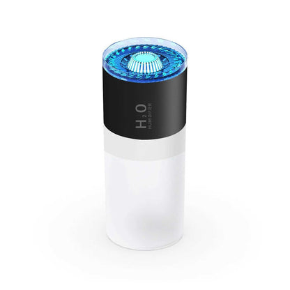 Humidifiers Household Air Humidifier Purifier LED Seven Color Ambient Light Decoration Bedroom Office Car Flame Aroma Diffuser 900ML Y240628