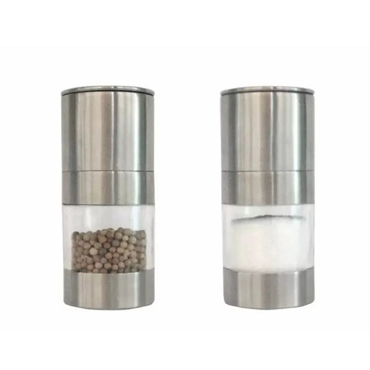 Manual Pepper Mill Salt Shakers One-Handed Pepper Grinder Stainless Steel Spice Sauce Grinders Stick Kitchen Tools