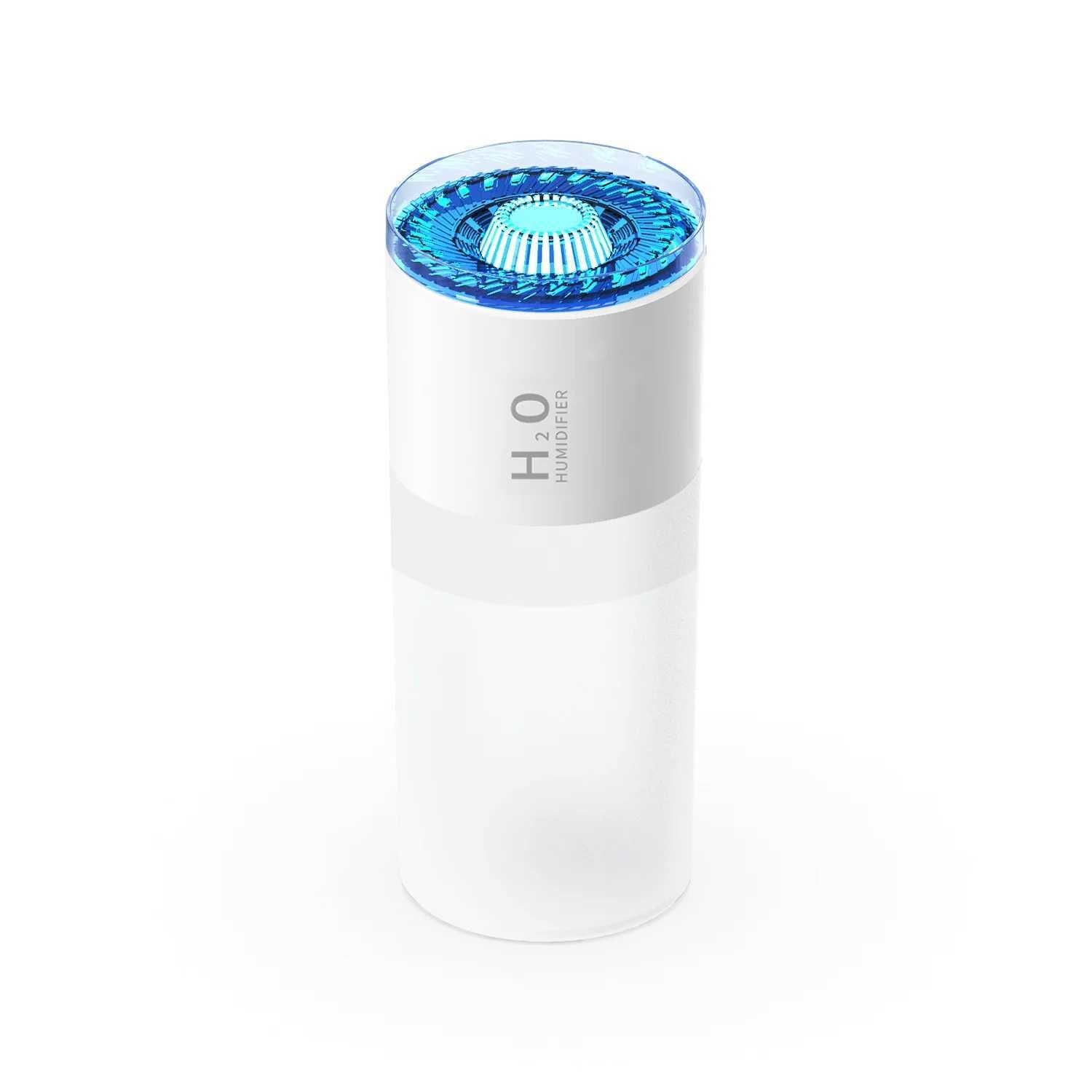 Humidifiers Household Air Humidifier Purifier LED Seven Color Ambient Light Decoration Bedroom Office Car Flame Aroma Diffuser 900ML Y240628