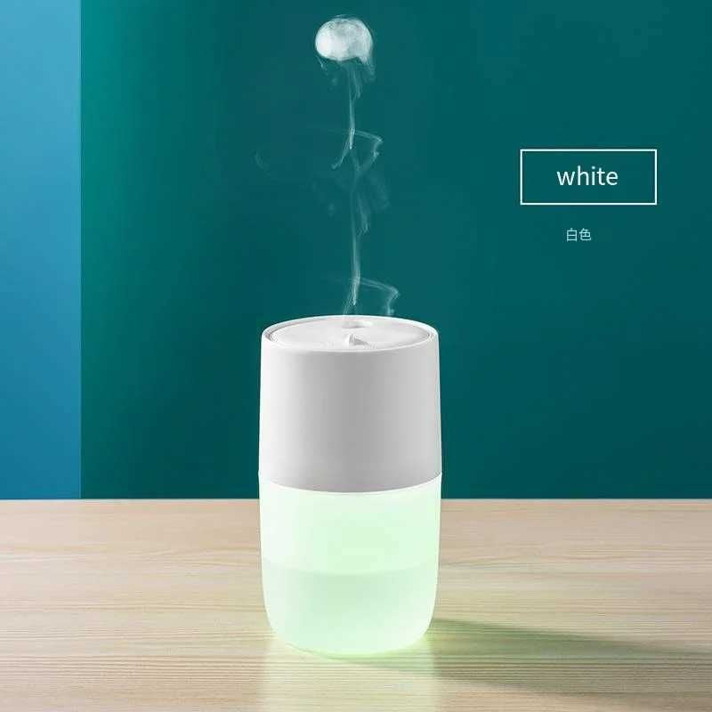 Humidifiers Household Air Humidifier Purifier LED Seven Color Ambient Light Decoration Bedroom Office Car Flame Aroma Diffuser 900ML Y240628