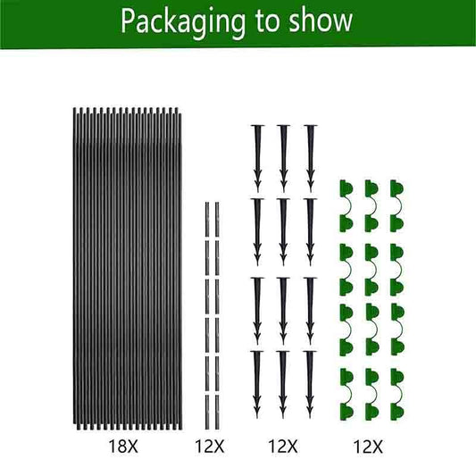 30Pcs Garden Hoops for Netting Tunnel, Garden Hoops Greenhouse Frame Flexible Tunnel Arch Crop Protection Hoops for Raised Beds