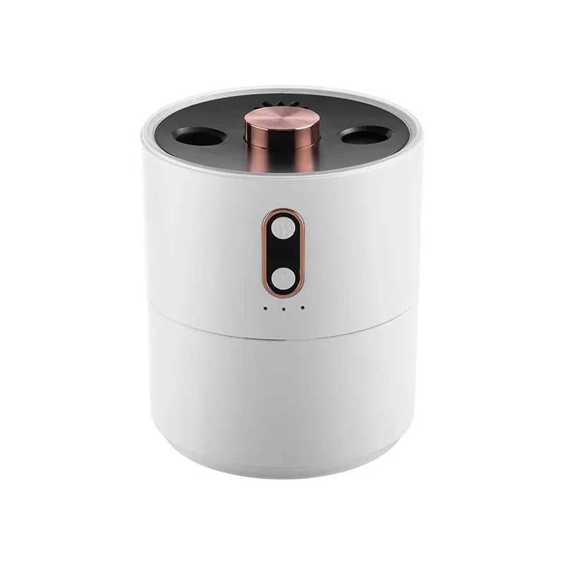 Humidifiers Household Air Humidifier Purifier LED Seven Color Ambient Light Decoration Bedroom Office Car Flame Aroma Diffuser 900ML Y240628