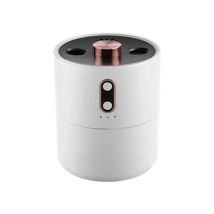 Humidifiers Household Air Humidifier Purifier LED Seven Color Ambient Light Decoration Bedroom Office Car Flame Aroma Diffuser 900ML Y240628