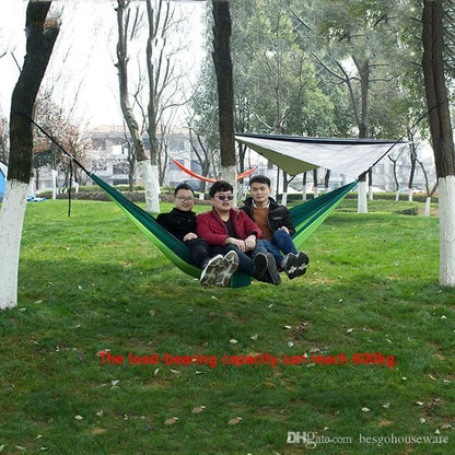 44 Colors 106*55 Inch Outdoor Parachute Hammock Tent Foldable Camping Swing Hanging Bed Nylon Cloth Hammocks Swing Bed with Ropes Carabiners