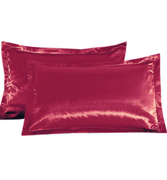 Pure Color Silk Single Pillow Case