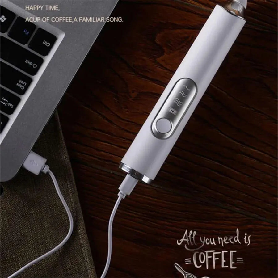 Electric Egg 2 in 1 Beater Whisk Coffee Mixer USB Rechargeable Double Head Milk Frothers Baking Stirrer Kitchen Tools Gadgets