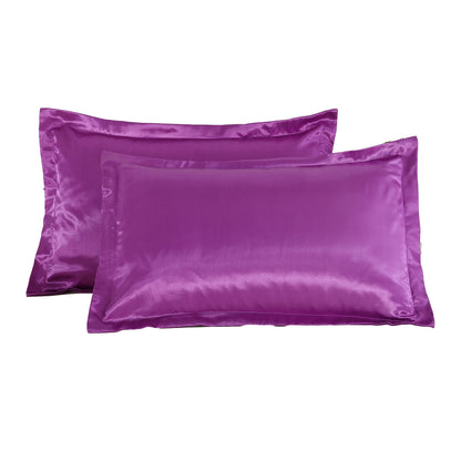 Pure Color Silk Single Pillow Case