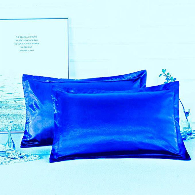 Pure Color Silk Single Pillow Case